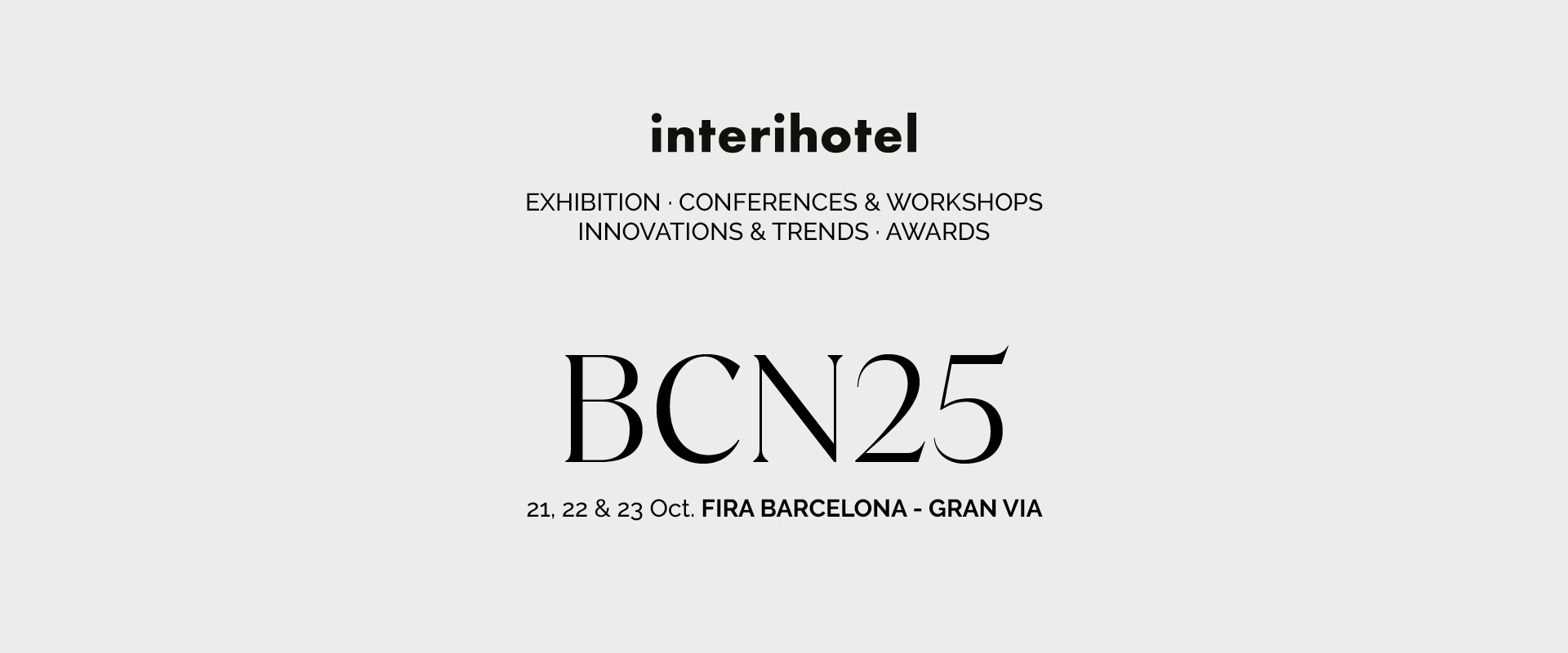 Interihotel 2025 se celebrará en Barcelona del 21 al 23 de octubre